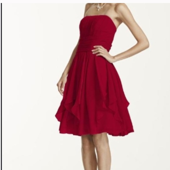 david's bridal red dress